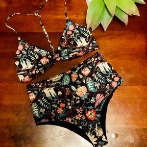 L’space bikini two piece swim suit- floral